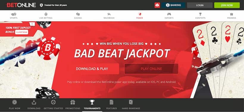 online poker sites BetOnline Bitcoin Poker