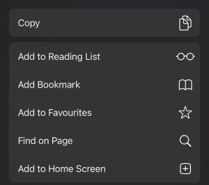 BetUS home screen menu