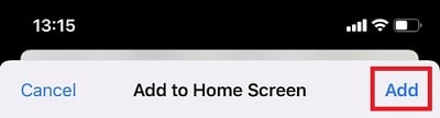 Add To Home Screen