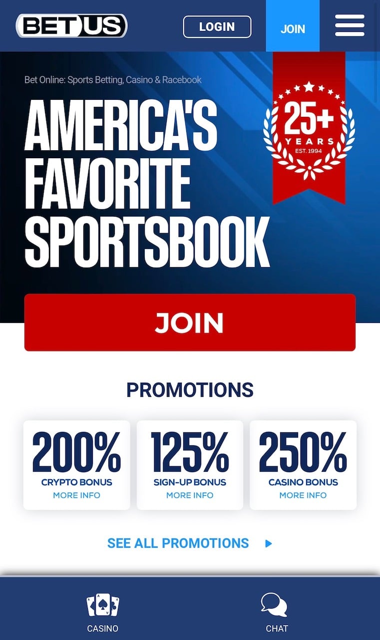 Sign up with BetUS in South Dakota.