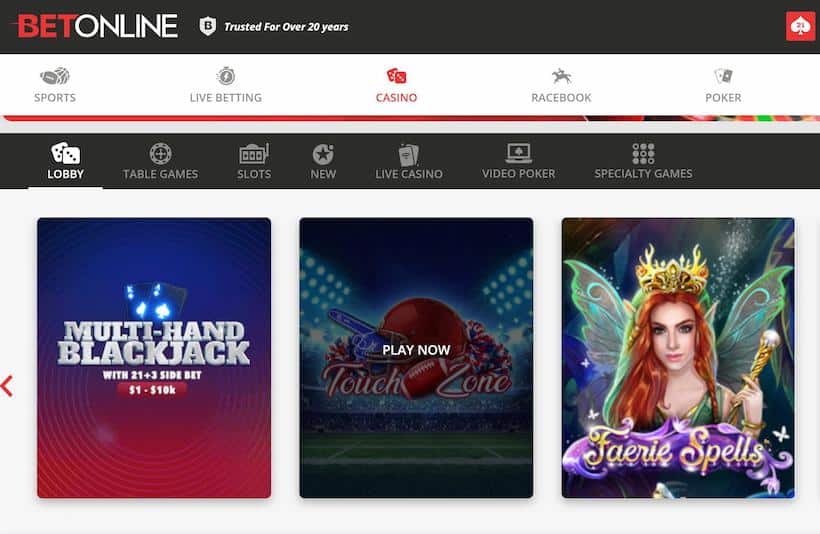 BetOnline Casino Play Now
