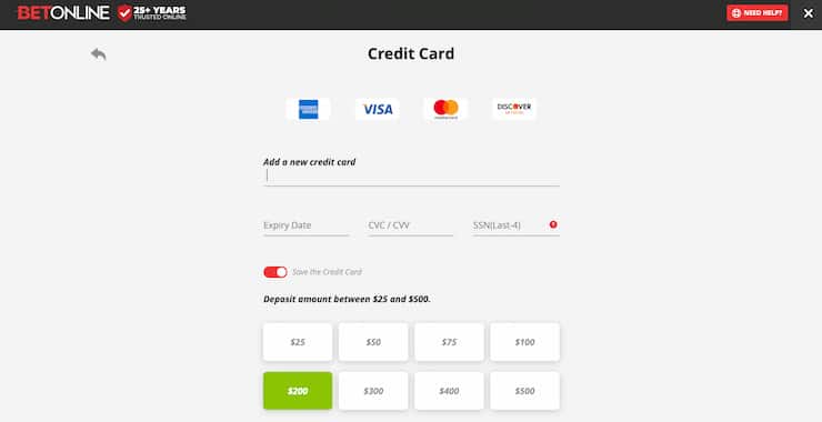 online poker sites BetOnline Deposit Page