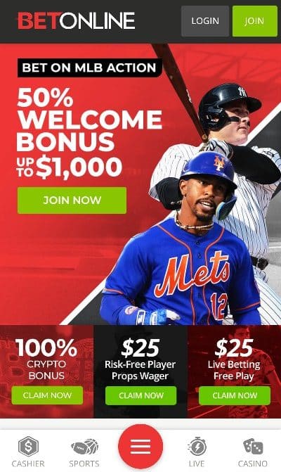 BetOnline on mobile