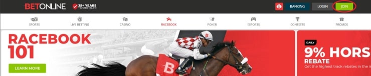 BetOnline Join Now Button