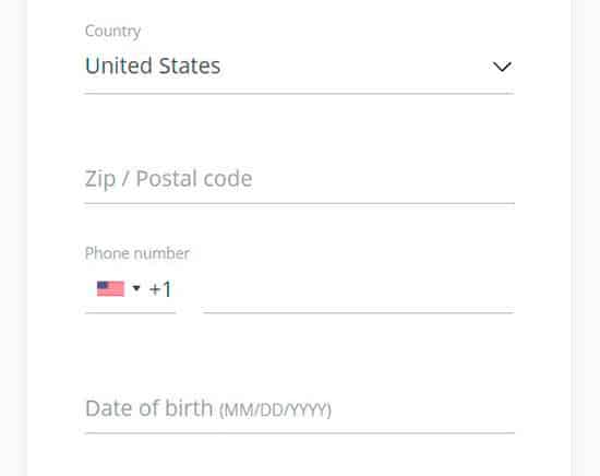 BetOnline Registry Step 2