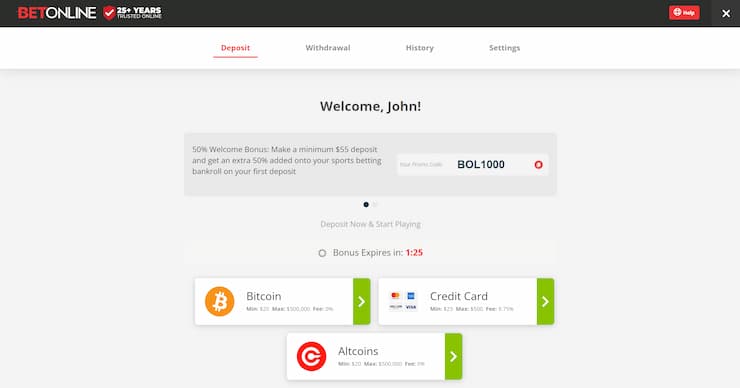 best offshore sportsbooks betonline deposit funds