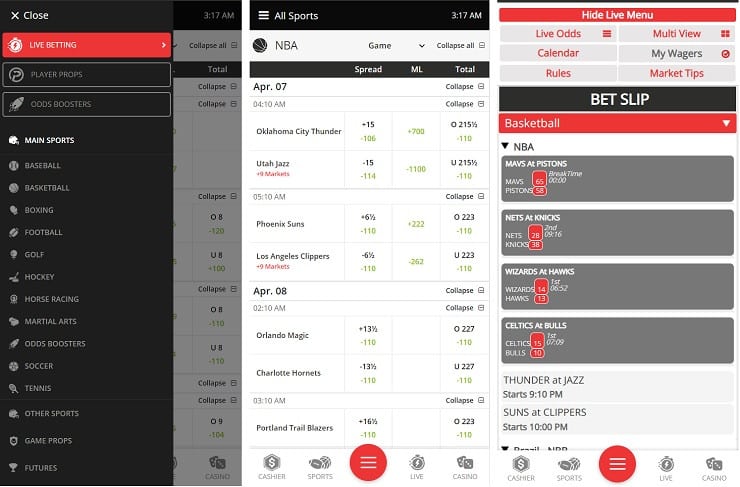 BetOnline CT Sports on Mobile