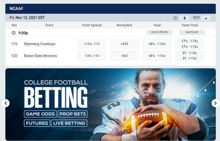 BetUS Wyoming Cowboys NCAAF