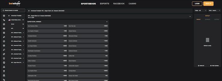 best new betting sites - betwhale nfl super bowl lix odds