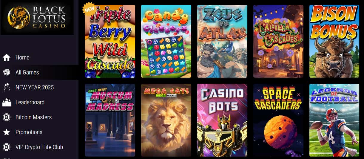 online casinos black lotus games