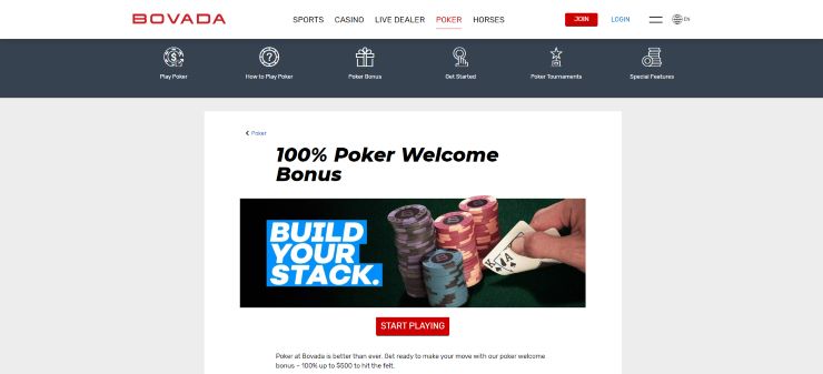 best online gambling sites Bovada Poker Bonus