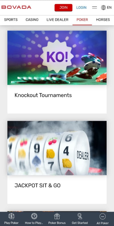 Bovada Poker for Mobile
