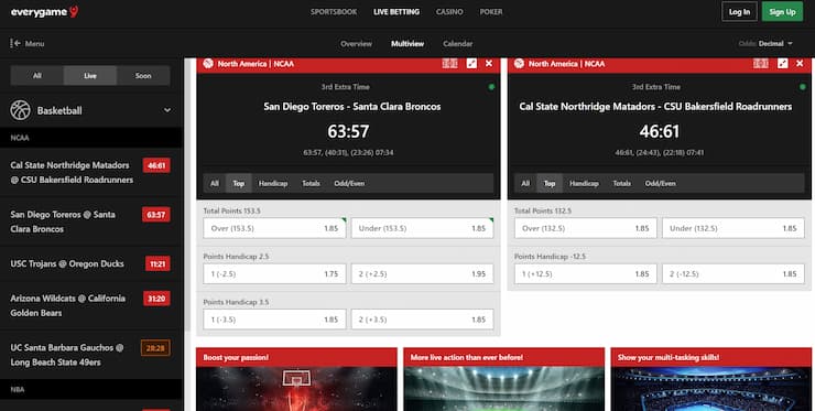 Everygame - One of The Best Idaho Betting Sites for Live Betting