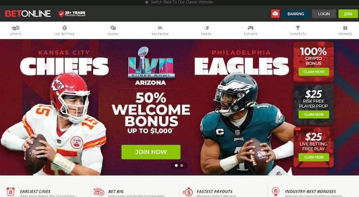 BetOnline - Overall Best Maryland Sports Betting Site