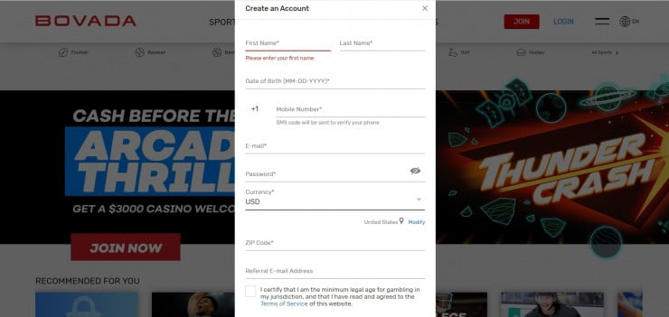 bovada promo codes Bovada account register