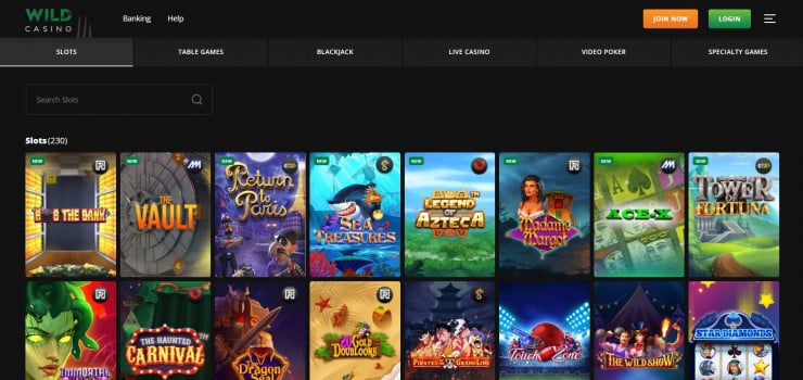 Wild Casino is the best online casino in Tennessee