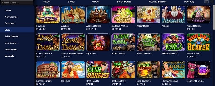 Las Atlantis Casino Games Lobby