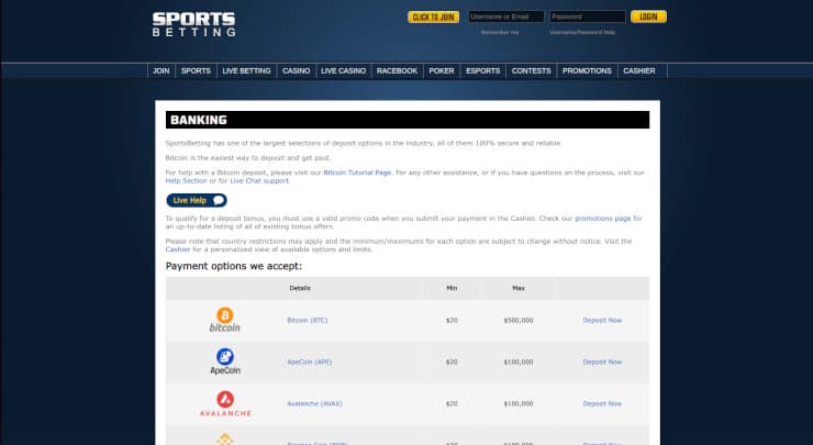 SportsBetting.ag Crypto