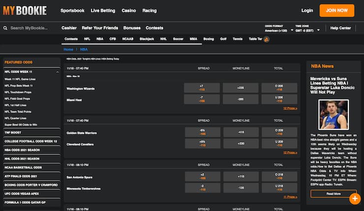 MyBookie NBA Betting