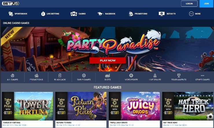 New Jersey online casinos - BetUS