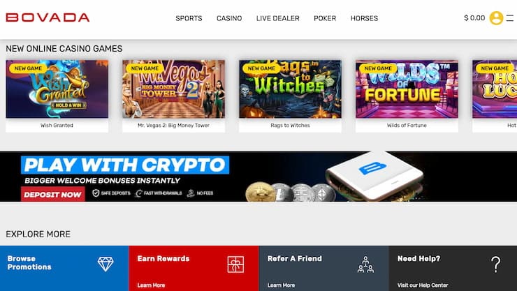 New Online Games at Bovada