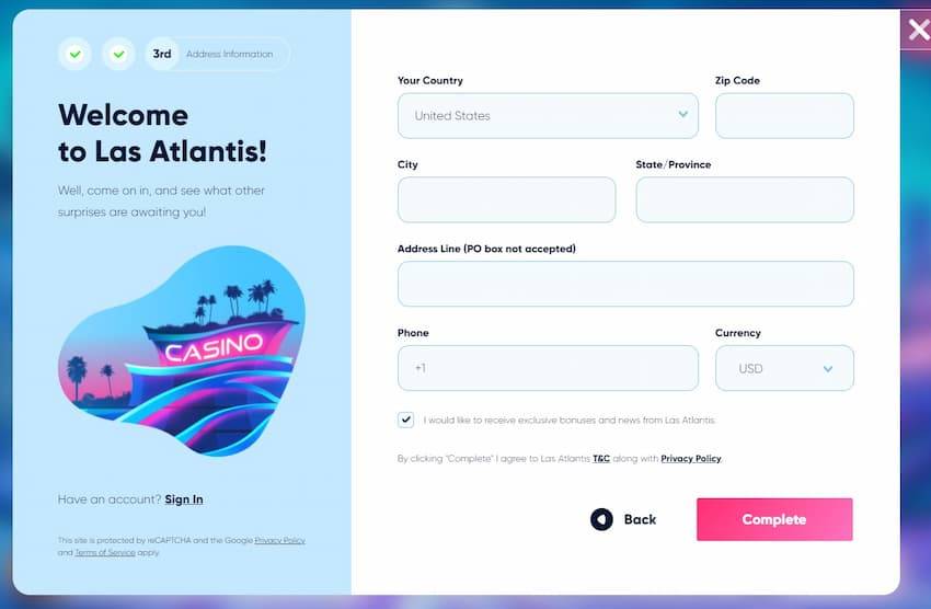 Registration - step 3