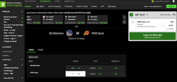 draftkings arizona sportsbook