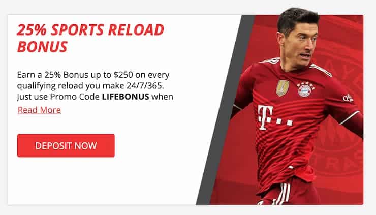 BetOnline sports reload bonus