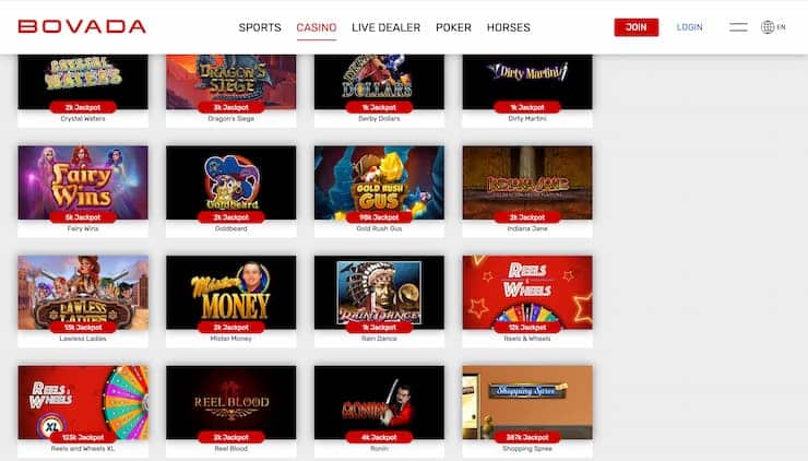 Bovada Casino Mobile Slots