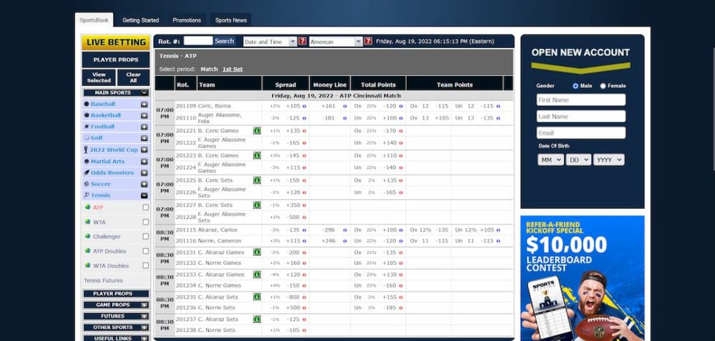 Sportsbetting.ag Homepage