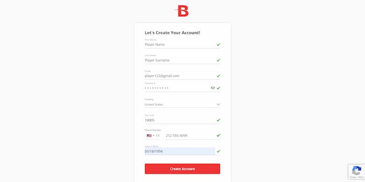Step 2 - Register a BetOnline Account