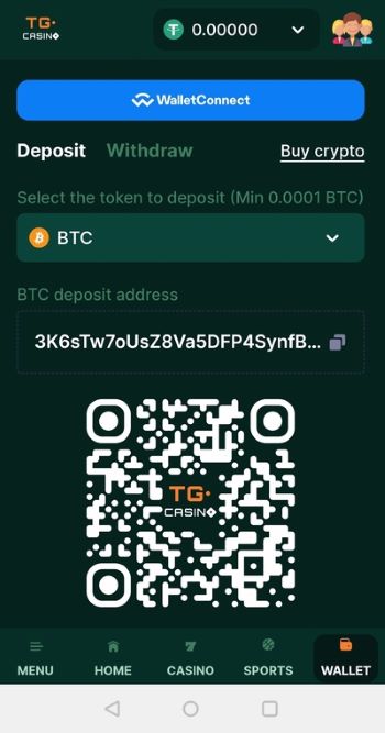 TG.Casino Step 4 Deposit Funds