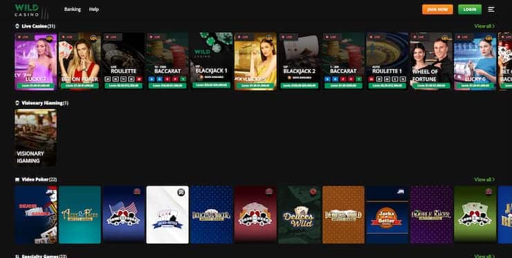 wild casino step 1 register