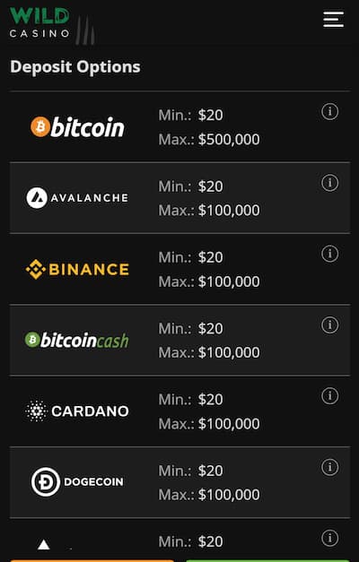 Wild Casino how to sign up make a deposit