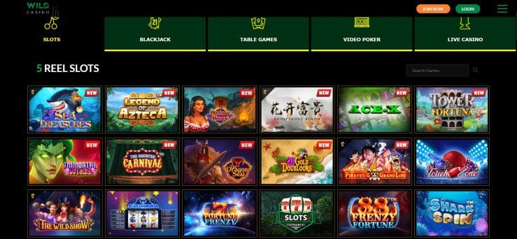 Wild Casino Slots Offering