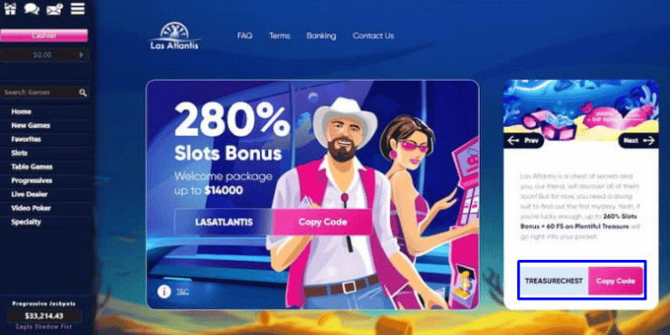 las atlantis casino welcome