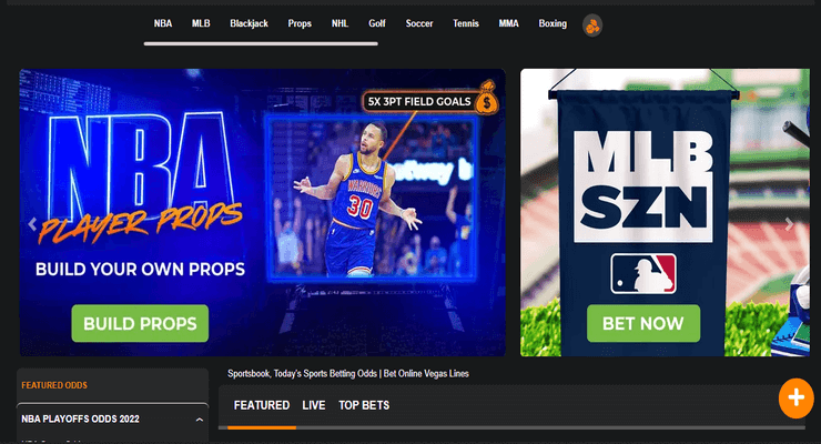 MyBookie Sportsbook Lobby