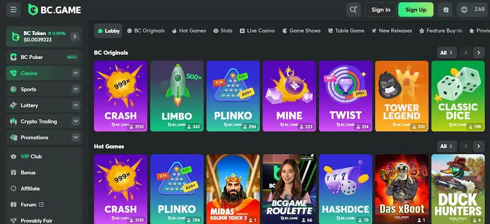 BC.Game - top rated crypto casino site