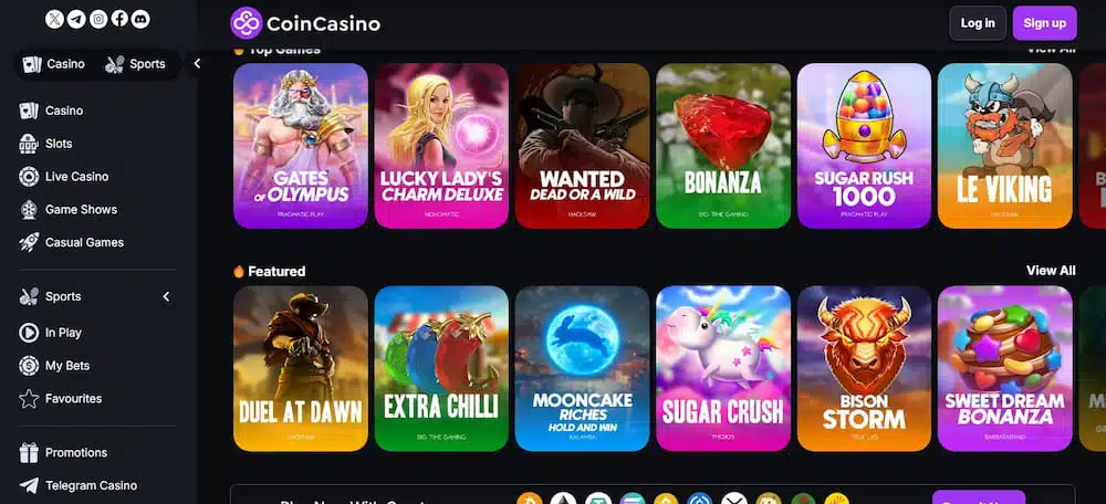 CoinCasino - overall bets crypto casino in the USA