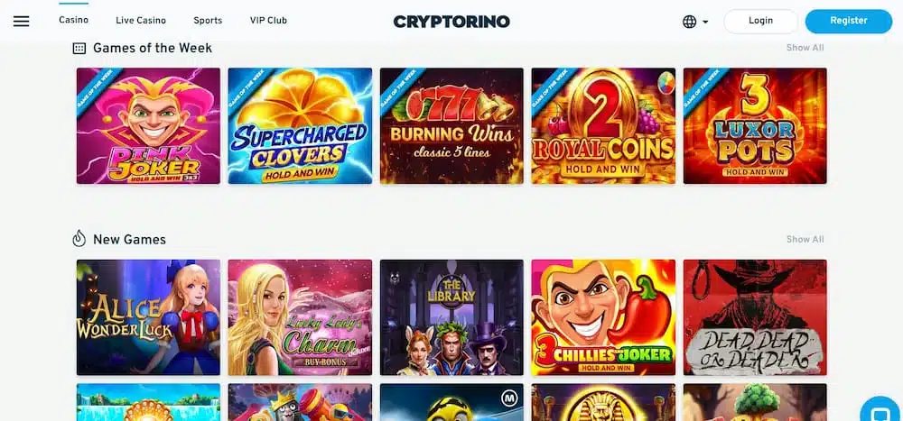 Cryptorino - one of the most trusted crypto casinos in the US